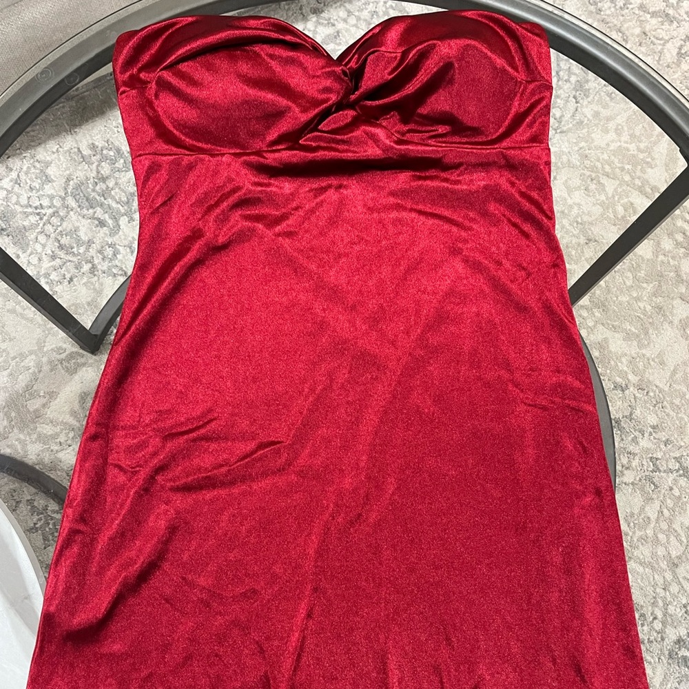 Red Silky Dress